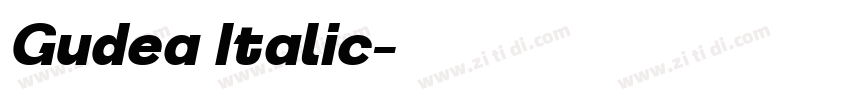 Gudea Italic字体转换